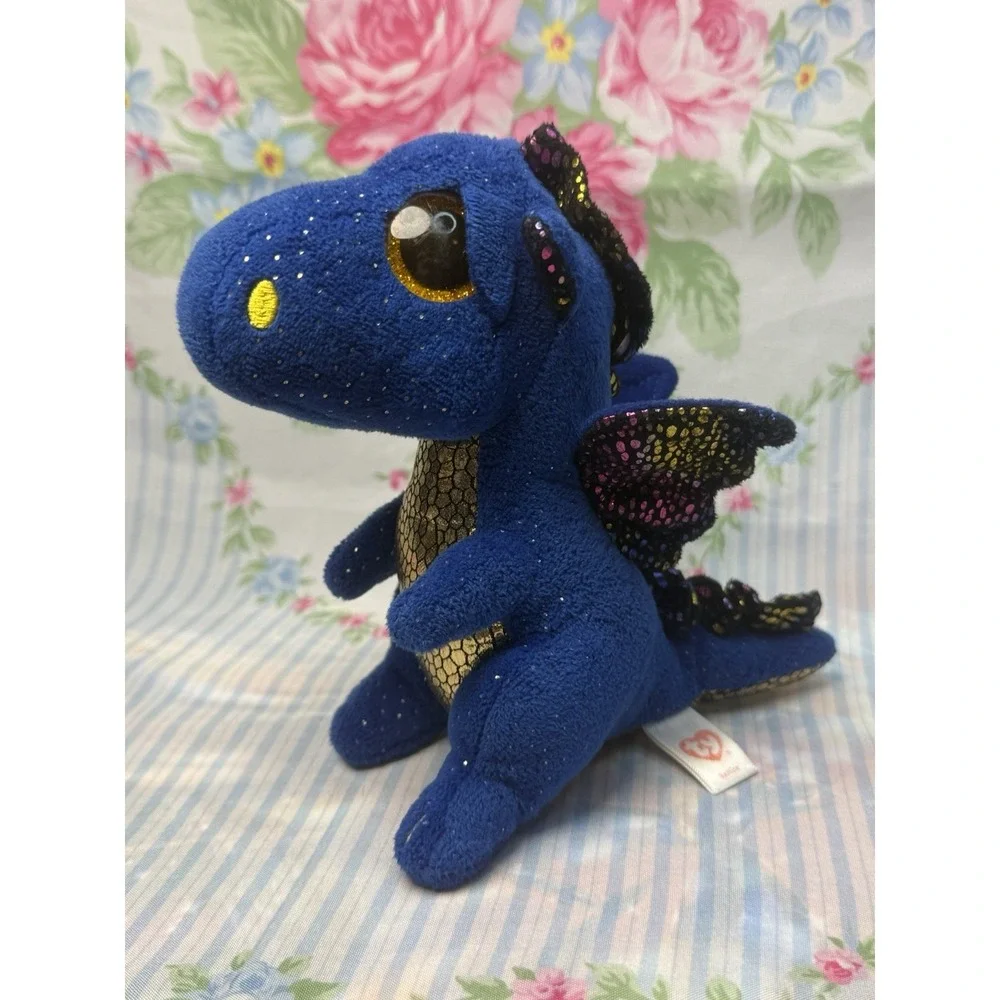 TY Beanie Boo Saffire Blue Dragon 6